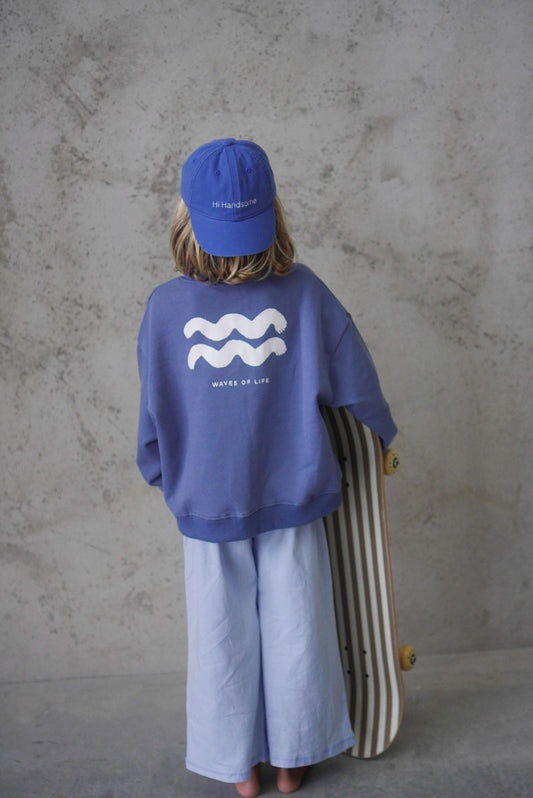 Waves of Life pull over- Blue