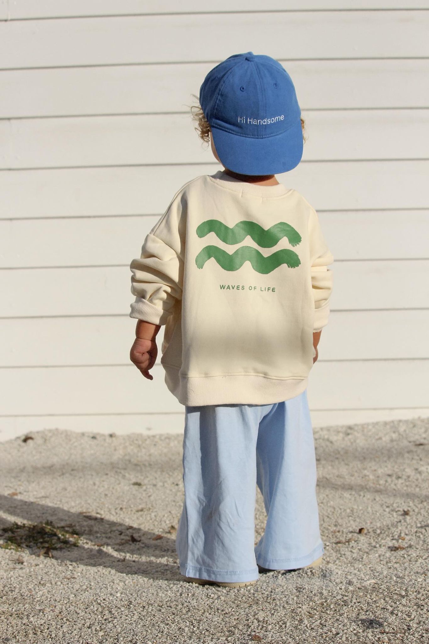 Waves of Life pull over -Creme