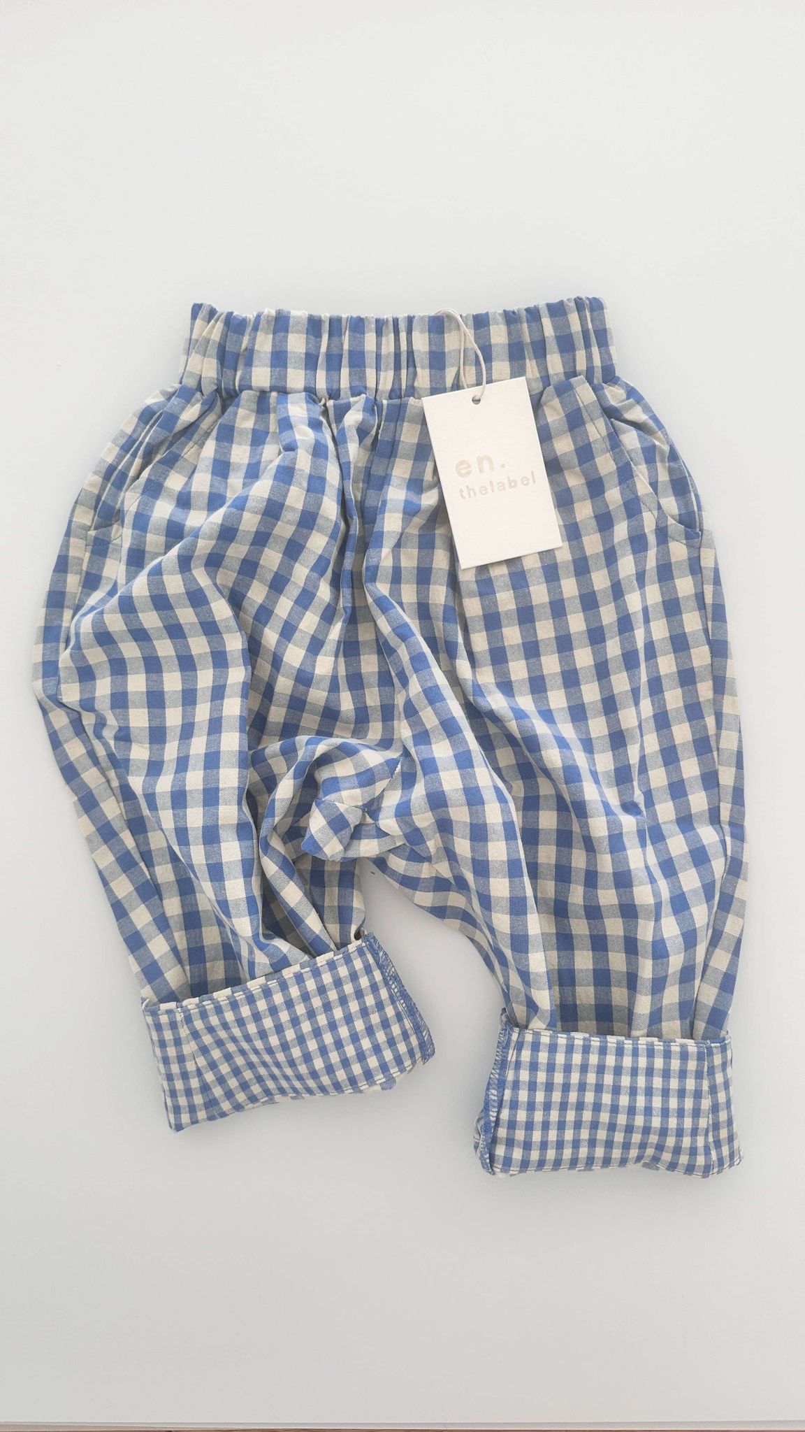 Gingham Pant Blue