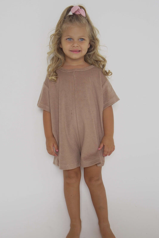 Terry Romper- Mocha