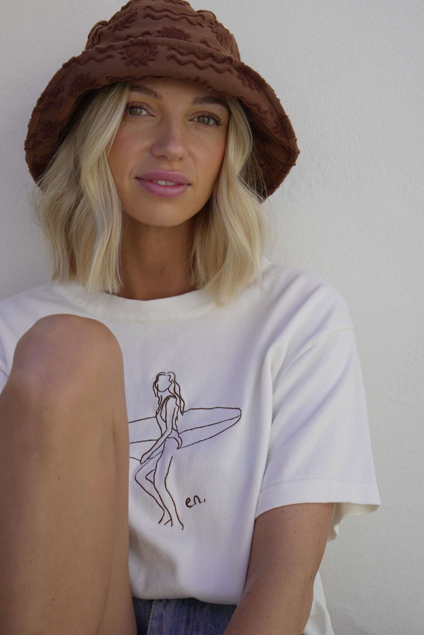 Women's surf tee- White